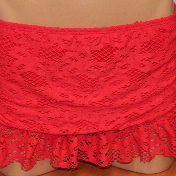 NWT Kenneth Cole Reaction Bikini Swim Skirt Bra Crochet LIP size S M L - Picture 7 of 7